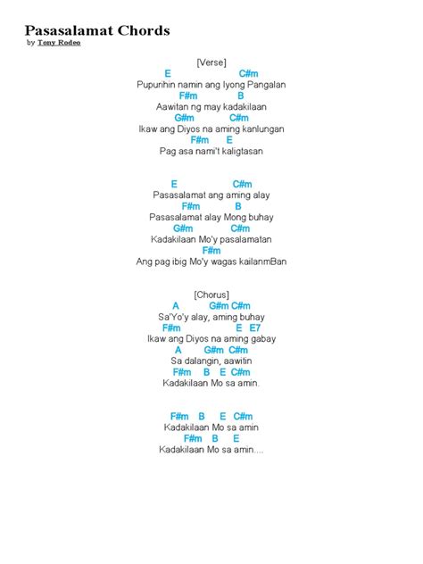 Pasasalamat Pasasalamat Chords .